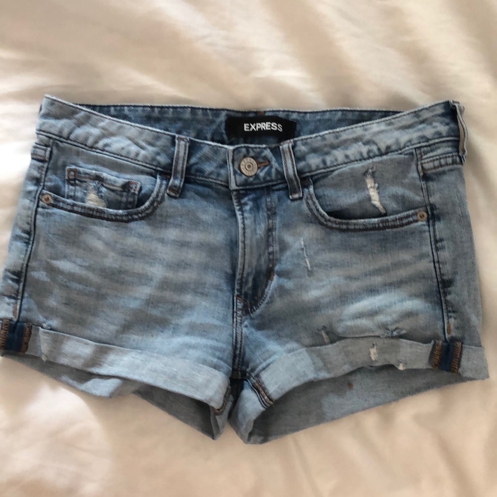 Express shortie relaxed low rise shorts